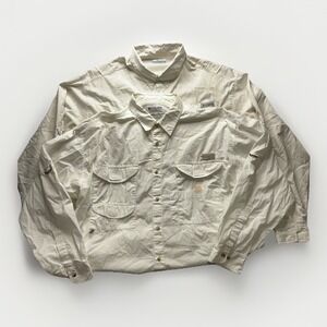 Columbia PFG Men's XL White Fishing Shirt Lot of 2 Long Sleeve Vented Outdoors